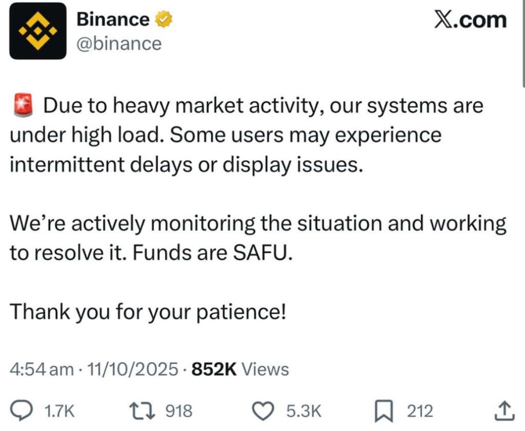 一个帖子引发的“币圈历史最大惨案”：币安宕机，“第三大稳定币”脱锚与惨烈的“铁索连舟”